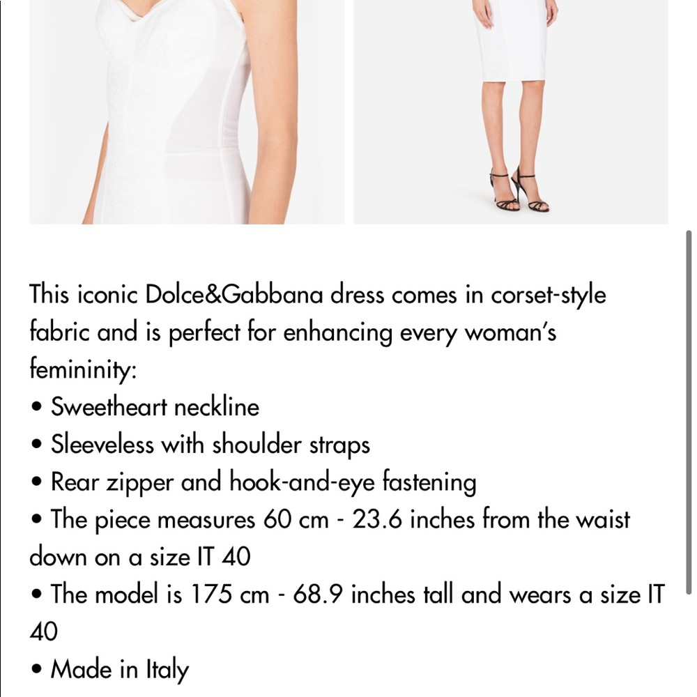 Dolce & Gabbana Corset Bustier Dress White 42IT - Picture 15 of 16